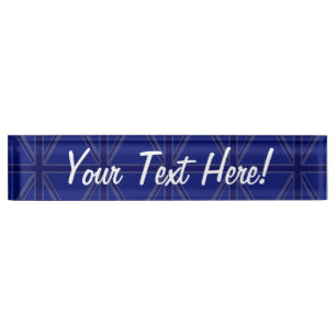 Porte-nom Blues pour un drapeau britannique Union Jack
