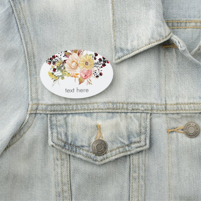 Porte-nom bohème, boho floral Classic Name Balise (En situation)