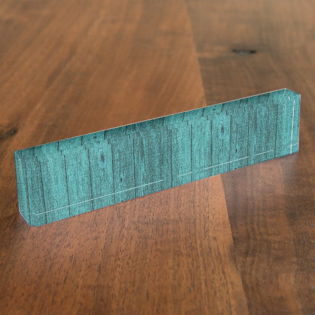 Porte-nom bois bleu (Taille)