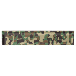 Porte-nom Bois de Camouflage