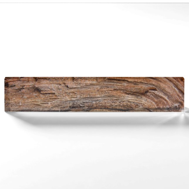 Porte-nom Bois rustique (Devant)