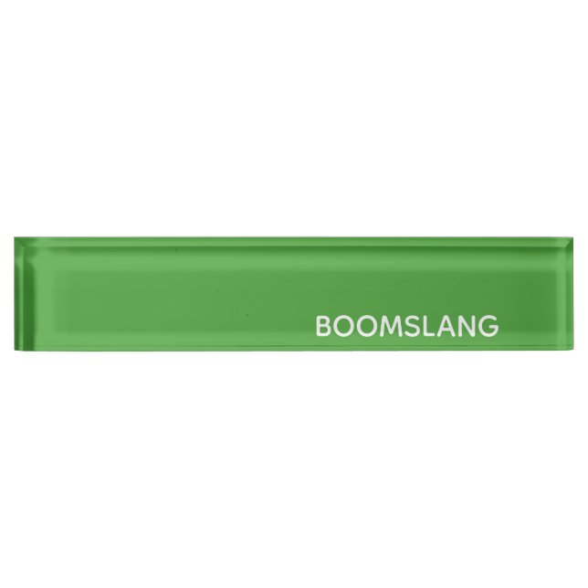 Porte-nom Boomslang green color (Devant)