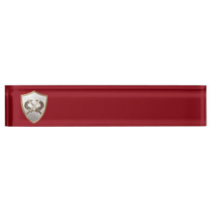 Porte-nom Bouclier et épées