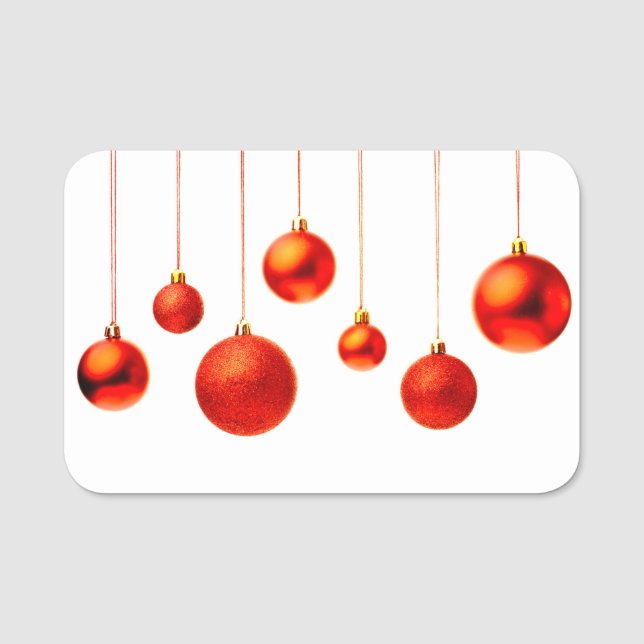 Porte-nom Boules de Noël (Devant)