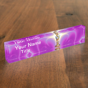 Porte-nom BOWL OF HYGEIA Medicine, Pharmacie, Purple Fuchsia