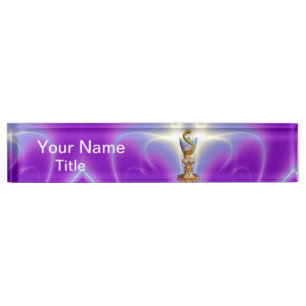 Porte-nom BOWL OF HYGEIA Medicine, Pharmacie, Turquoise pour