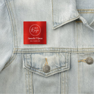 Porte-nom Bright Red Ombre Your Business Logo Ici