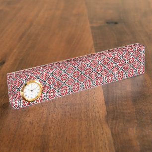 Porte-nom Broderie Ethnique Slave, Traditionnelle Balkanique