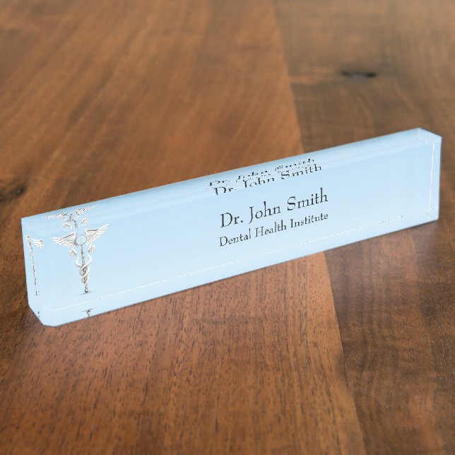 Porte-nom Brosse à dents Médicale miroir dentaire Caduceus b (Taille)