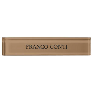 Porte-nom Brown clair minimaliste Plain moderne