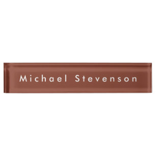 Porte-nom Brown tendance moderne professionnel