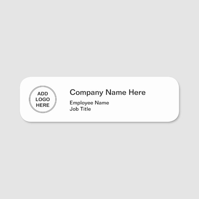 Porte-nom Budget Business Ajouter votre logo Nom Balise Conc (Devant)