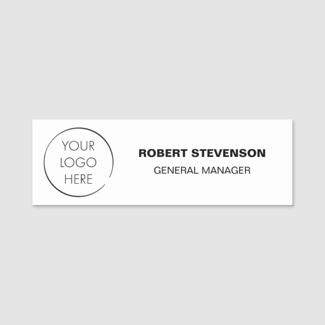 Porte-nom Budget Logo Business Store Identification Badge, (Devant)