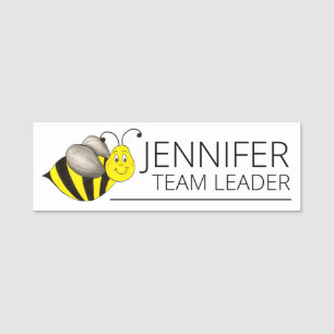 Porte-nom Bug d'abeilles jaunes bosselées