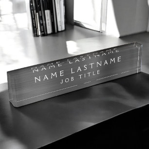 Porte-nom Bureau d'affaires professionnel noir