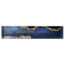 Bureau de Parties scintillant en or bleu marine mo