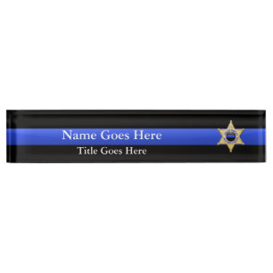 Porte-nom Bureau d'insigne de l'adjoint Star Brothers