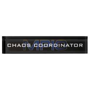 Porte-nom Bureau du Coordonnateur du Chaos