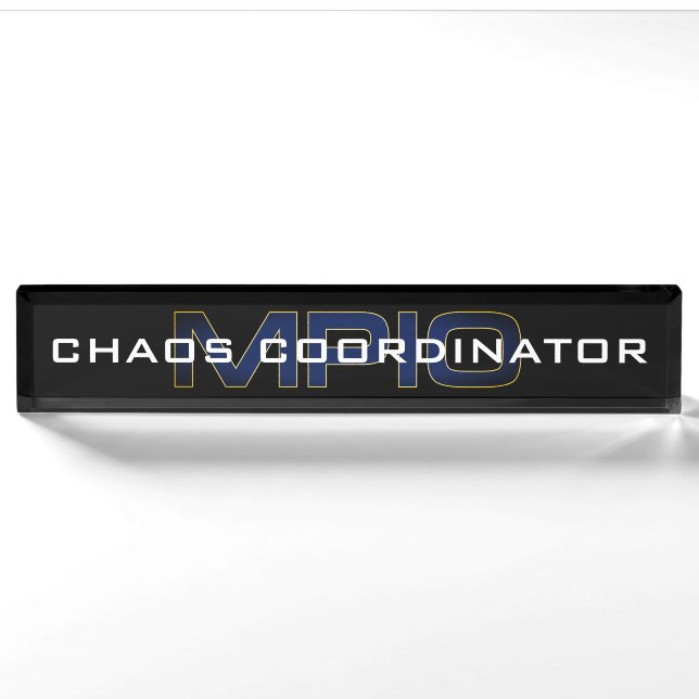 Porte-nom Bureau du Coordonnateur du Chaos (Devant)