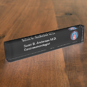 Porte-nom Bureau du gastroentérologue professionnel Médicale