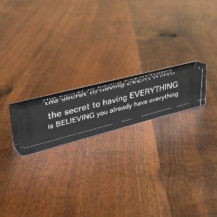 Porte-nom Bureau inspirant Dire