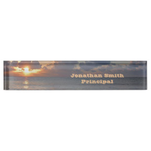 Porte-nom BUREAU PERSONNALISABLE "SUNSET over CARIBBEAN" NAM