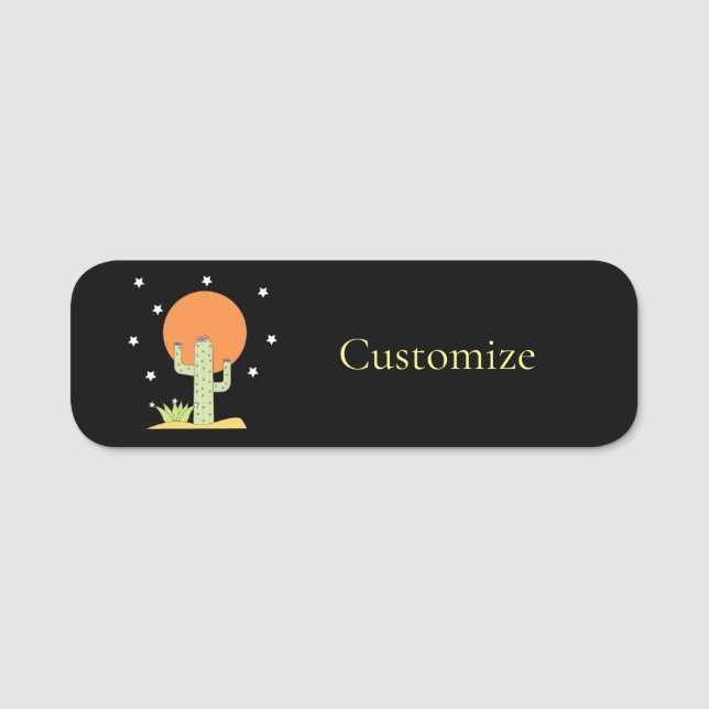 Porte-nom Cactus du désert Sun Thunder_Cove (Devant)