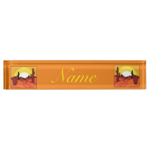 Porte-nom Cactus Sunset Thunder_Cove