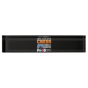 Porte-nom Cadeau d'échecs Jeu Vidéo D'Échecs Ou Conception