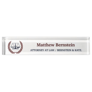 Porte-nom Cadeaux personnalisés d'avocat
