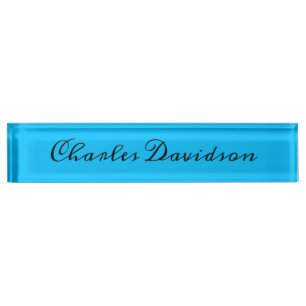 Porte-nom Calligraphie minimaliste professionnelle Deep Sky