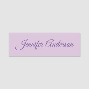 Porte-nom Calligraphie Pastel Thistle rose Personnalisé