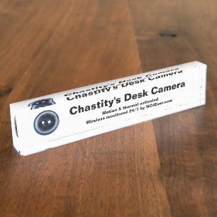 Porte-nom Caméra de bureau de Chastity
