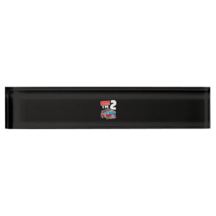 Porte-nom Camion d'incendie 2 ans pompier 2e anniversaire