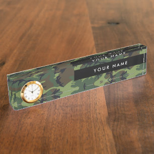 Porte-nom Camo Vert, Camouflage, Militaire, Armée