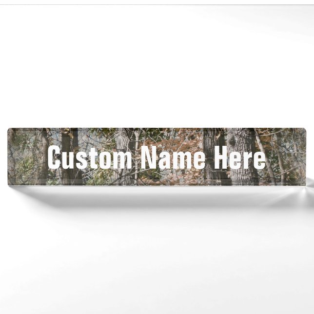 Porte-nom Camouflage Camouflage d'arbre forestier Nature Cha (Devant)