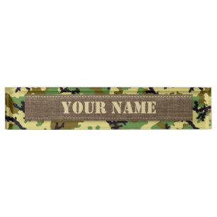 Porte-nom Camouflage des bois