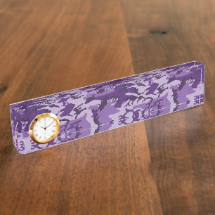 Porte-nom Camouflage Violet, Militaire, Armée