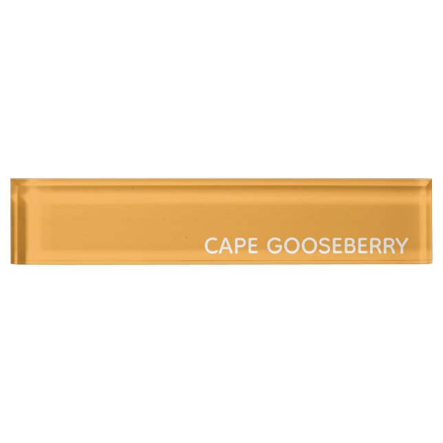 Porte-nom Cape Gooseberry yellow color name (Devant)