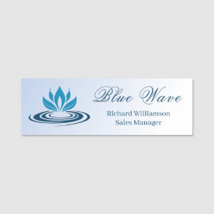 Porte-nom Caractéristiques de l'eau Blue Business
