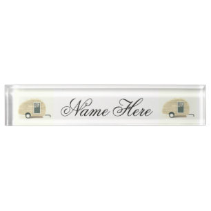 Porte-nom Caravane vintage de gitan de remorque de larme