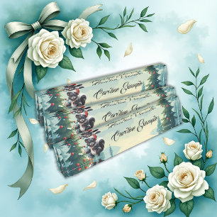 Porte-nom Caricature de la peau de Noël mignon