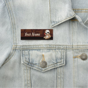 Porte-nom Caricature de poupée vaudou en amour