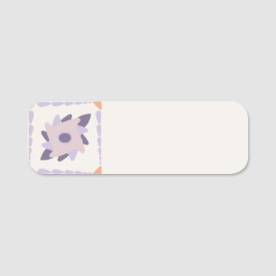 Porte-nom Carreau décoratif coloré pastel violet