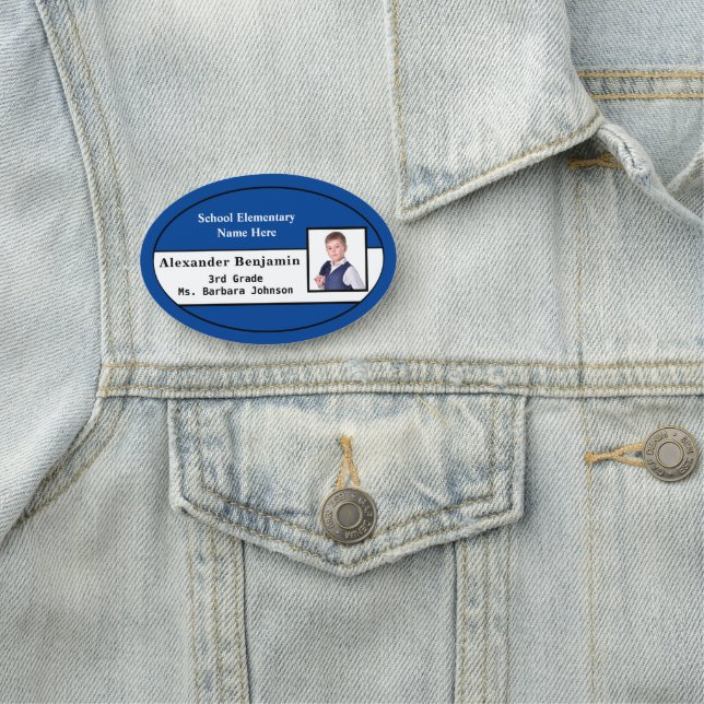 Porte-nom Carte d'identité du nom de l'enfant (En situation)