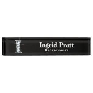 Porte-nom Carte d'identité I Faux Diamond Desk
