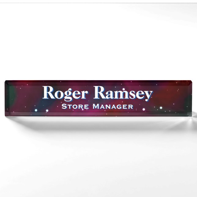Porte-nom Carte d'identité Starry Night Sky Desk (Devant)