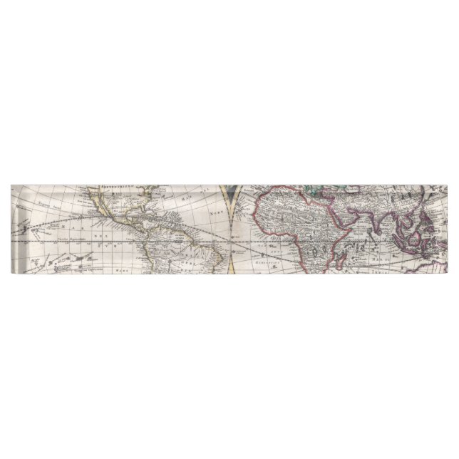 Porte-nom Carte du monde 1685 de Bormeester (Devant)