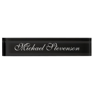 Porte-nom Carte mère professionnelle moderne Noir Bureau d'a