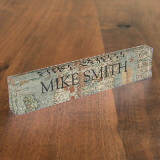 Porte-nom Carte vintage de la Scandinavie